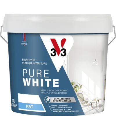 V33 - Pure White Mat 10L