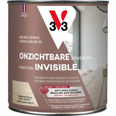 V33 - VERNIS MEUBLE FINITION INVISIBLE « EFFET BOIS BRUT» - MAT