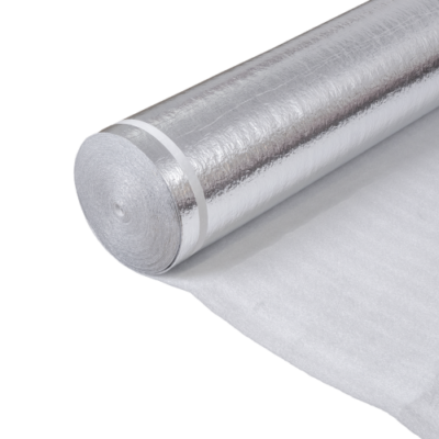 Alufoam 2 mm + 20 cm avec film débordant et ruban adhésif