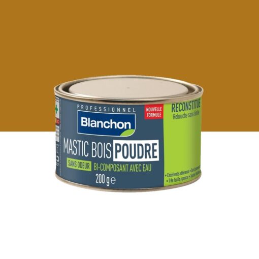Blanchon - Mastic à bois en poudre bi-composant avec eau - sans odeur